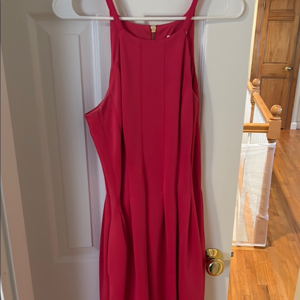 Elegant Red Sleeveless Dress